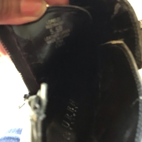 RALPH LAUREN WOMEN DEEP BLACK SILVER BUCKLES ALMOND TOE ANKLE BOOTS SIZE 5.5 - Picture 7 of 7